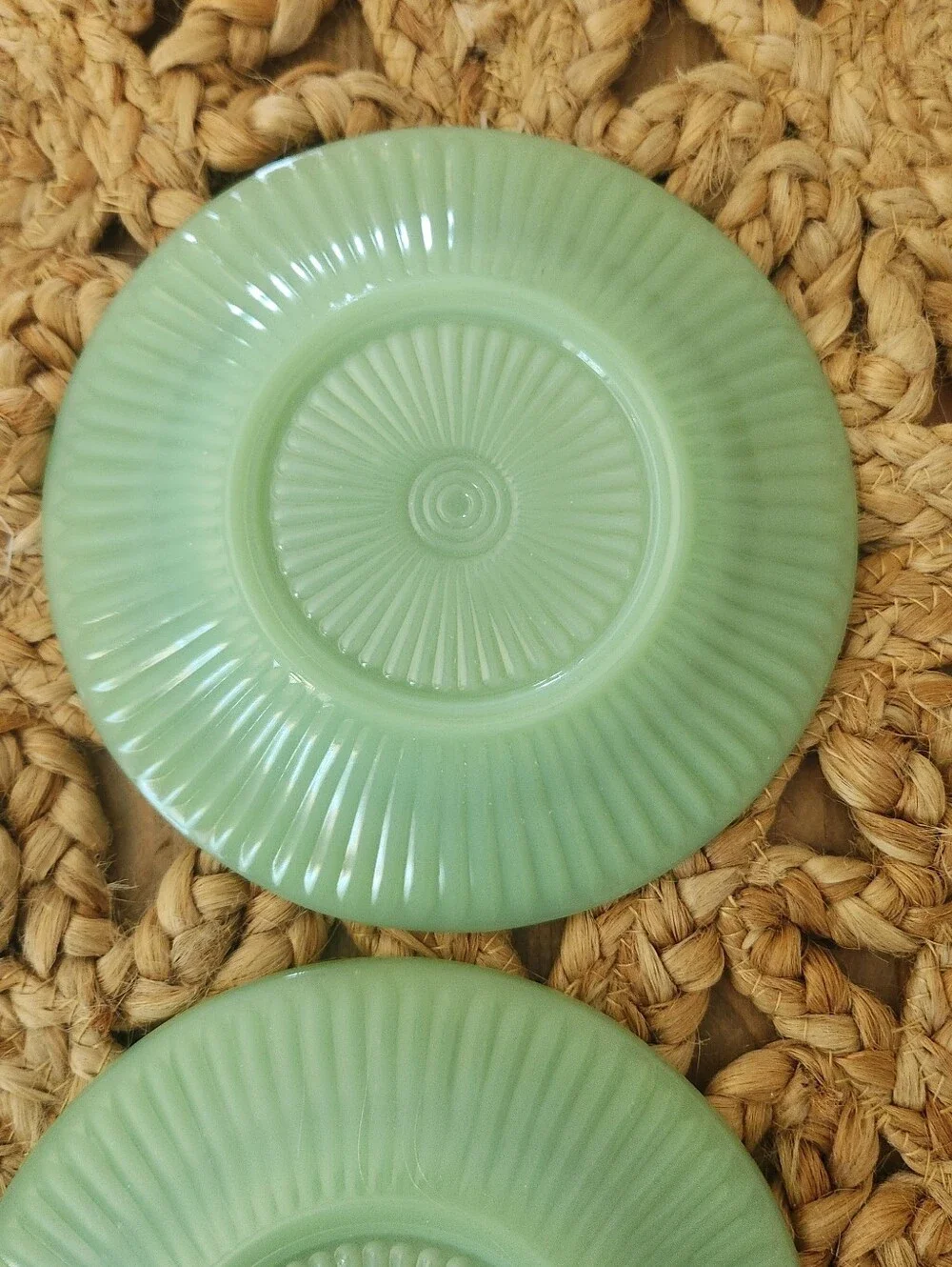 Jadeite Ceramic Dessert Plates - Set of 3